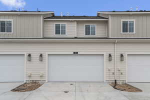 Garage with driveway