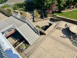 multiple patios adorning the backyard
