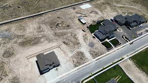 Bird's eye view of a desert landscape