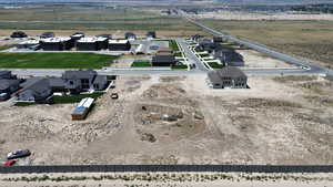 Aerial view of residential area