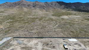 View of mountain background with a desert landscape