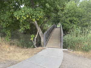 Bridge to park across the street