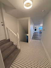 Stairway with baseboards