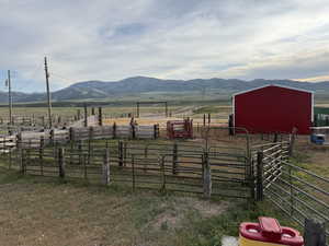 Mountain view featuring rural landscape and agricultural land