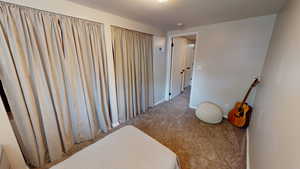 Corridor with carpet floors