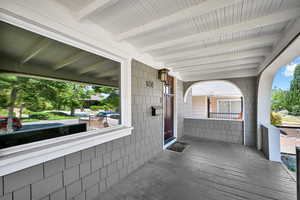 View of wooden porch