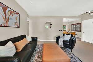 Living area with baseboards