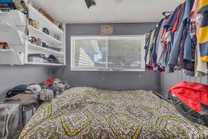Bedroom with a ceiling fan