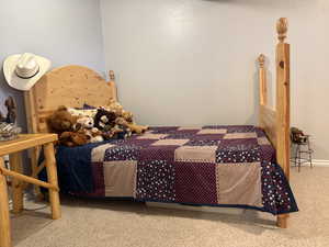 View of carpeted bedroom