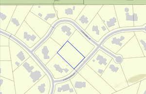 Plat Map showing the back of the lot with unobstructed views due to parcel layout