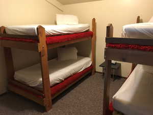 Loft with bunk beds & carrpet flooring