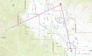 Map of property with streets / nearby areas featuring property parcel outlined