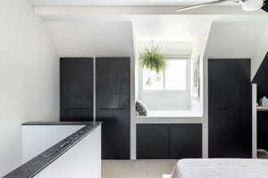 Bedroom with ceiling fan