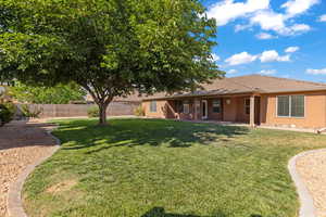 View of yard with a patio area