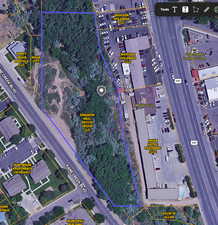 Map / location with property parcel outlined