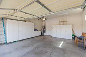 Garage with water heater