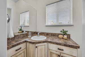 Bathroom featuring vanity
