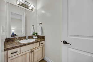 Bathroom featuring vanity