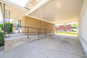 Carport and wheelchair ramp
