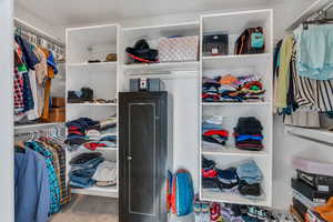 View of walk in closet