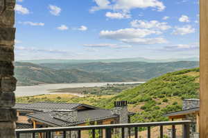 Mountain view with a large body of water