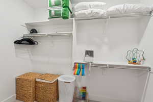 View of walk in closet