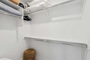 View of walk in closet