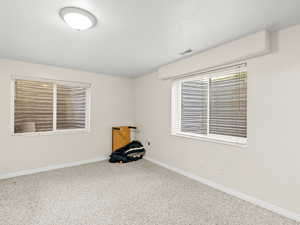 Bedroom 3 in the basement with attached half bathroom