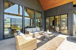 View of patio featuring outdoor lounge area