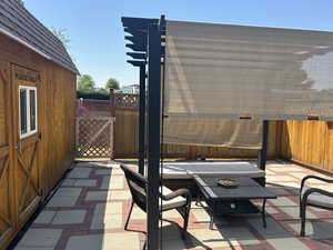 View of patio / terrace with a gate