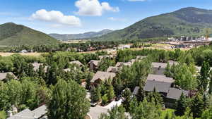 Mountain view with nearby suburban area