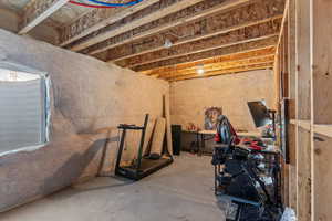 View of below grade area