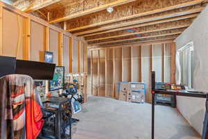 View of unfinished below grade area