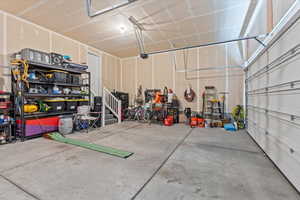 View of  three car garage