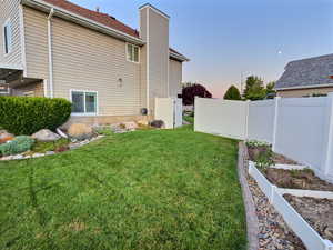 View of yard with a vegetable garden