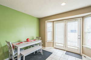 Dining area with French doors