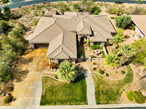 View from above of property