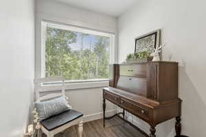 Nifty nook with lovely view.