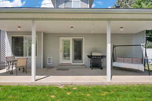 View of patio / terrace with a grill