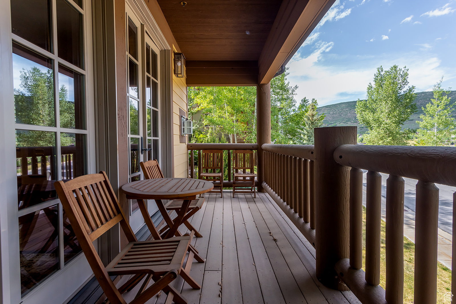 View of wooden deck