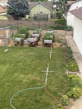 View of yard with a garden