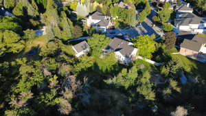 Aerial perspective of suburban area