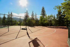 View of basketball court featuring community basketball court