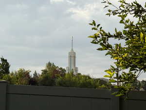 View of the Timpanogos Temple from the backyard.