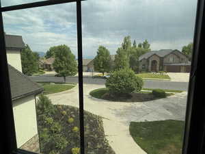 View of yard featuring a residential view