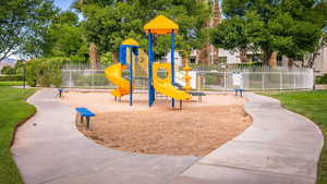 View of community jungle gym