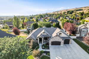 Aerial view of residential area