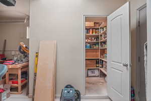 View of storage area