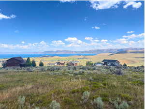 Mountain view with rural landscape