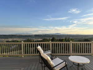 Deck with a mountain view